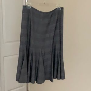 Grey an white plaid skirt
